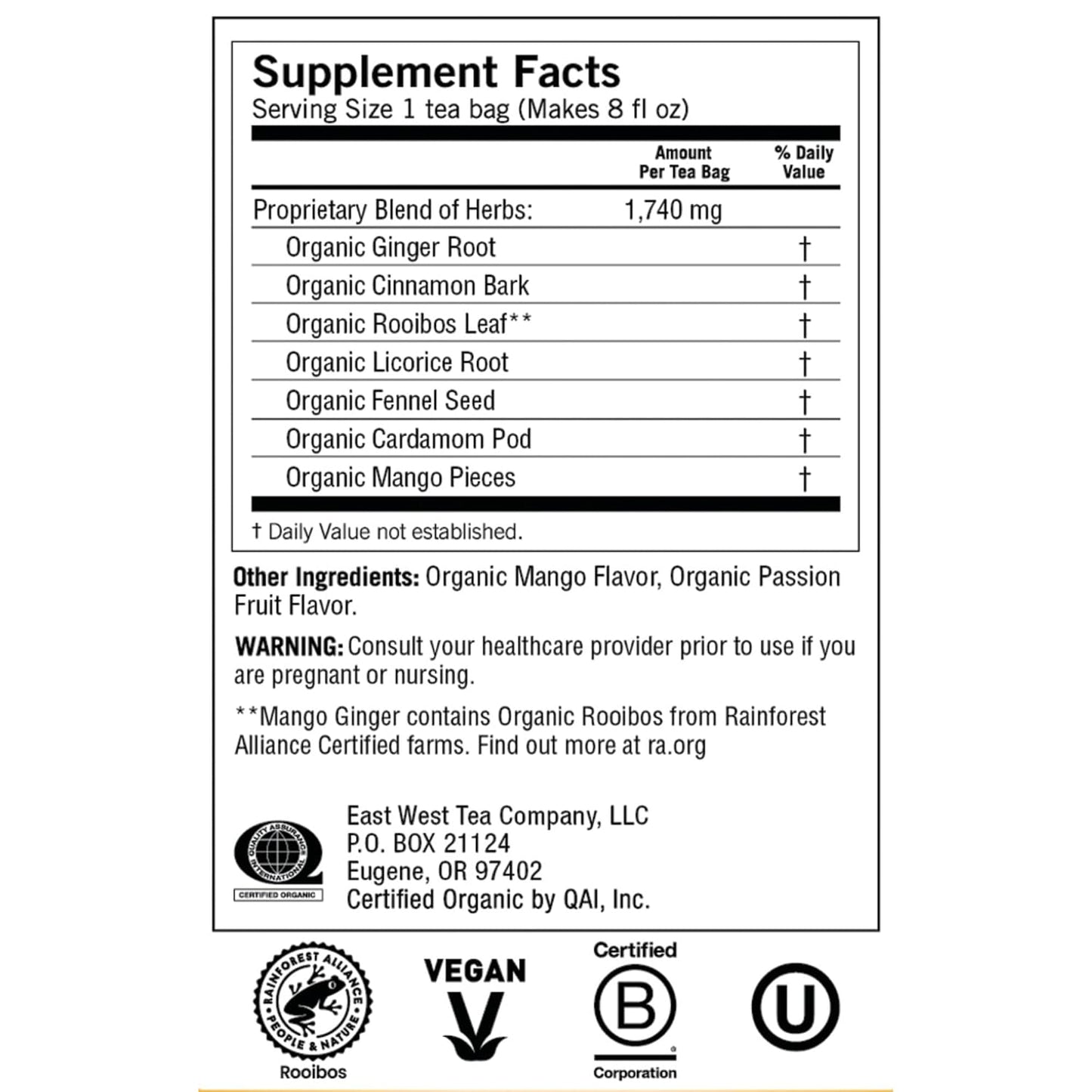 Yogi Tea, Mango Ginger, 16 ct