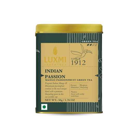 Luxmi Estates - Indian Passion 50g, 1.76 Oz loose tin caddy, Herbal tea