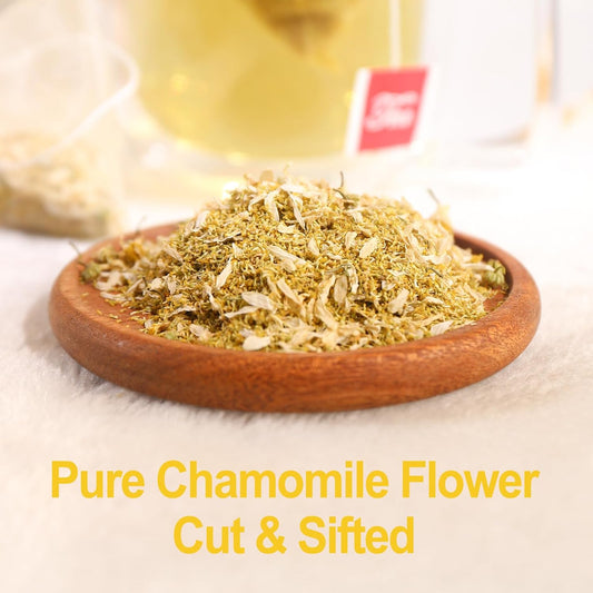 FullChea - Chamomile Tea Bags, 50 Count, Chamomile Flower Herbal Tea | Pure & natural chamomile flowers, Non-GMO and caffeine-free, supports relaxation, digestion and immune wellness