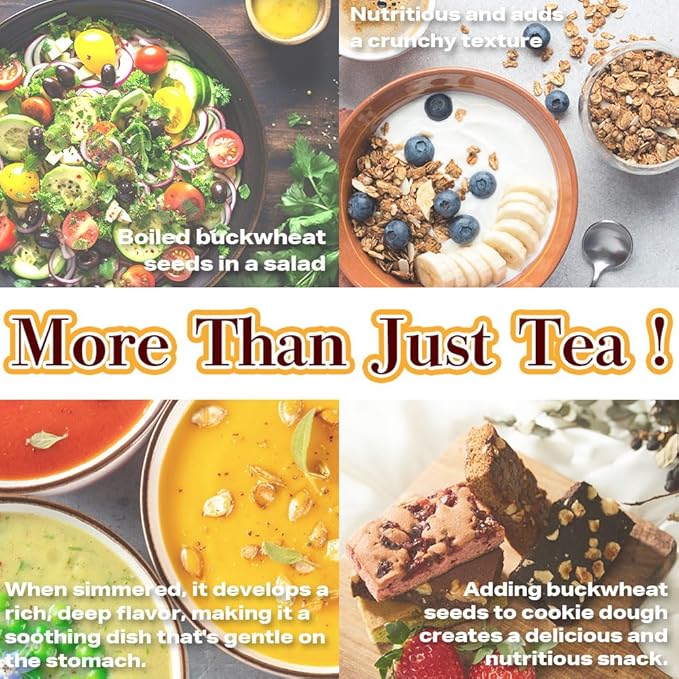 Soba Tea - Buckwheat Tea,Japanese Authentic Drink, Healthy, Gluten-Free, Caffeine-Free, Loose Leaf, Rutin, Magnesium, Vitamins, Low Calorie, Zipper Bag, Made in Japan, Japanese food, 3.5oz (100g)