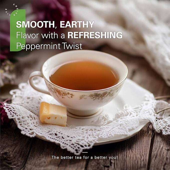 WT Weetee Roasted Dandelion Root Tea with Milk Thistle and Peppermint, 50 Natural Caffeine-free Herbal Tea Bags