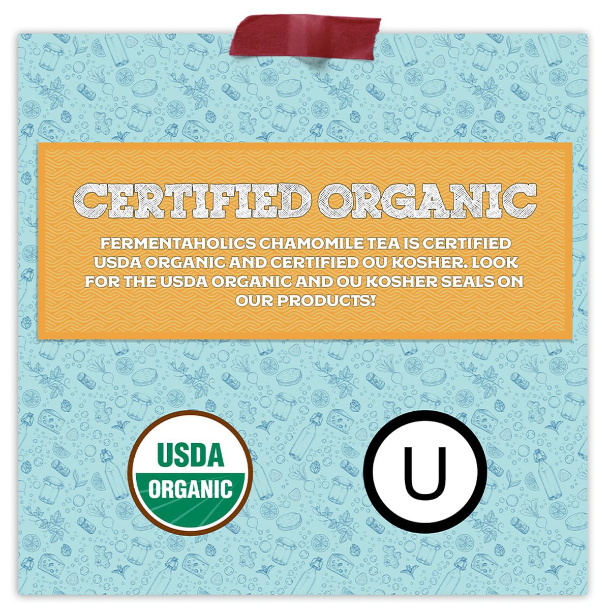 Fermentaholics Chamomile Flowers, Loose Leaf – 2 oz – USDA Certified Organic Loose Leaf – Sweet, Subtle Flavor for Kombucha Brewing & Herbal Tea