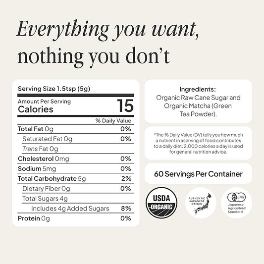 Morning Made Original Ceremonial Grade Matcha Powder | 8.46oz (240g) Resealable Tin | 60 Servings Premium Japanese Green Tea | Sweetened with Organic Sugar | Rich in Antioxidants & Energy Boosting