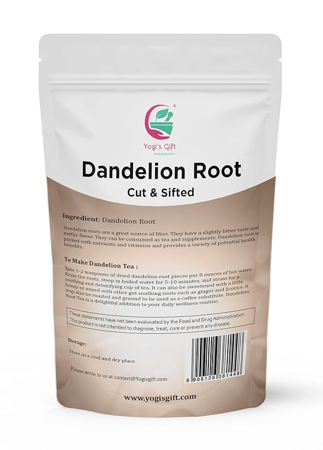 Dandelion Root 1 LB | Cut and Sifted Loose Root | by Yogi's Giftยฎ