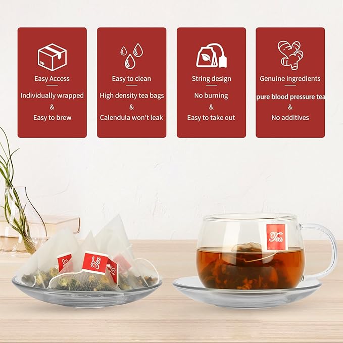 Loywoqi Chinese Blend Herbal Tea Bags – 6g × 30 Bags (5.3oz), Gluten-Free, Caffeine-Free, Non-GMO