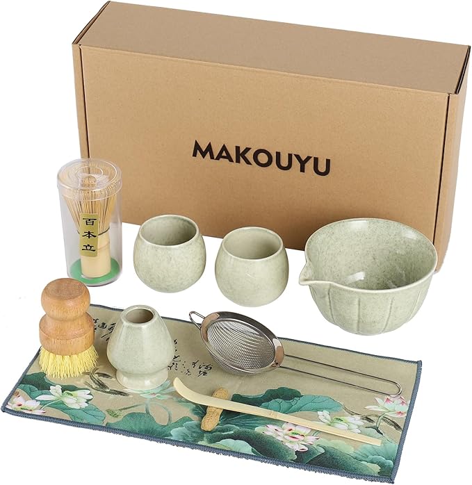 10 Pcs Matcha whisk Set,13 OZ,With 2 Cups,Complete Matcha Kit Set for Matcha Tea Ceremony,Elegant Ma