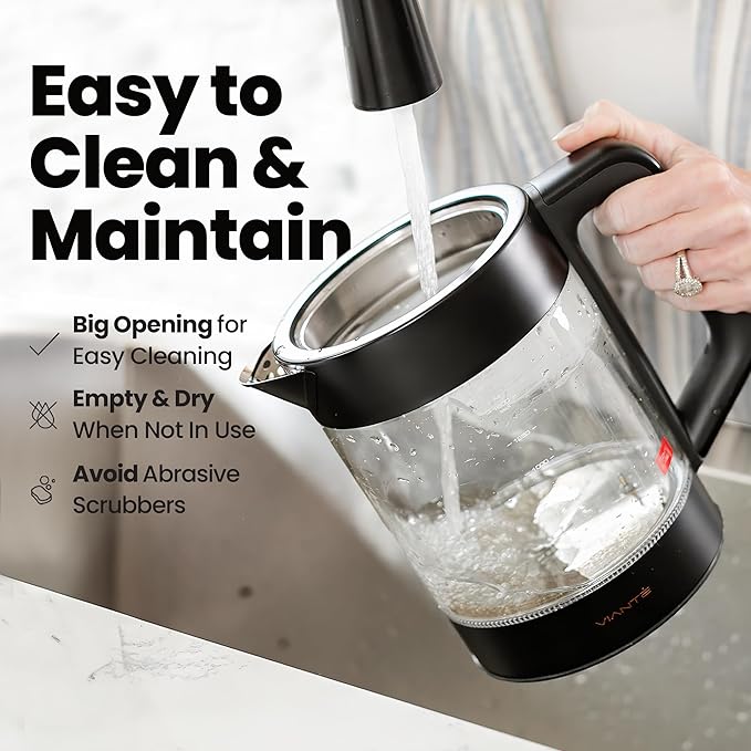 Vianté Electric Kettle With Infuser For Loose Leaf. Hot Tea Maker With Temperature Control And Automatic Shut Off. Tea Kettle With Brewing Programs