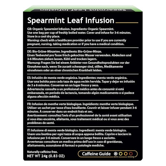 Buddha Teas Organic Spearmint Tea - OU Kosher, USDA Organic, CCOF, 18 Bleach-Free Tea Bags