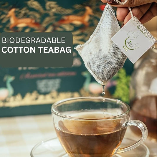 THE VEDAS Himalayan Jasmine With Korean Pear | Herbal Tea | Biodegradable Cotton Teabags | 40 Tea Bags(Pack of 2)