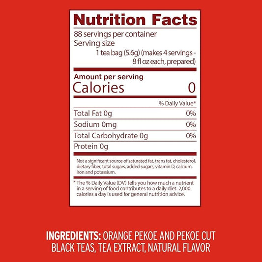 Luzianne Unsweetened Cold Brew Black Iced Tea Bags, Family Size, 22ct Box (Pack of 6)