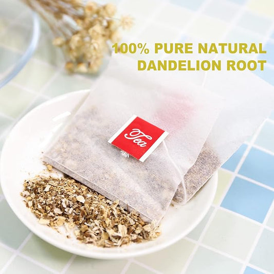 TEARELAE - Dandelion Root Tea - 2.5g x 50 Count Premium Raw Dandelion Root Tea Bags - Caffeine Free - Mellow & Slightly Bitter Flavor - Help Boost Immunity & Cleanse