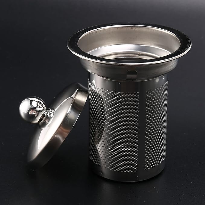 Square Glass Teapot with Infuser, 550 Ml Borosilicate Tea Pot with Strainer, Clear Leaf Tea Pots for Loose Tea