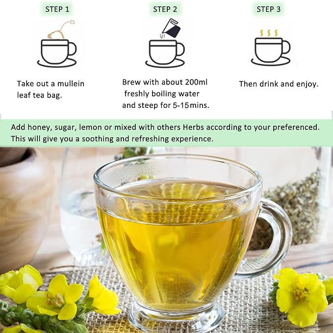 Organic Mullein Leaf Tea, 20 Tea Bags