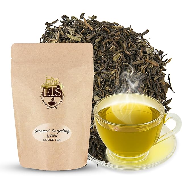 Sencha Green CO2 Decaffeinated Tea - 16oz | Loose Leaf Pouches | Japanese Style Steamed Green Tea | Long Leaf Cut | No Chemical Solvents | Smooth Fresh Taste | Enjoy Hot or Iced