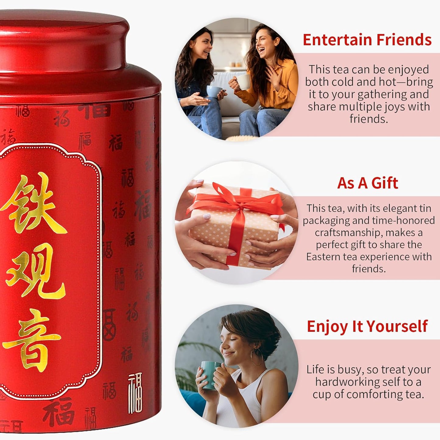 CHADUO Tieguanyin Oolong Tea Loose Leaf Authentic Anxi Tieguanyin Tea High Mountain Oolong Tie Guan Yin Iron Goddess Tea Natural Orchid Fragrance Pure Hongxin Waiwei Tao Cultivar 5.3oz/150g Chinese Tea 铁观音 安溪铁观音 乌龙茶