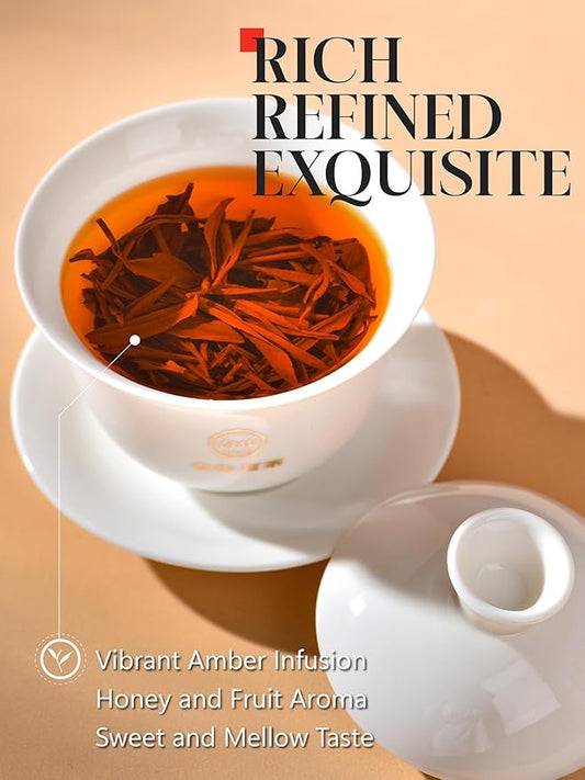 CO-OP 1950 Honey Black Tea Loose Leaf Tea, 100g, Premium High Mountain Whole Loose Leaf Black Tea, Naturally Sweet & Mellow, Unique Floral & Nectar Aroma, No Additives, 20 Empty Tea Bags Included, Box