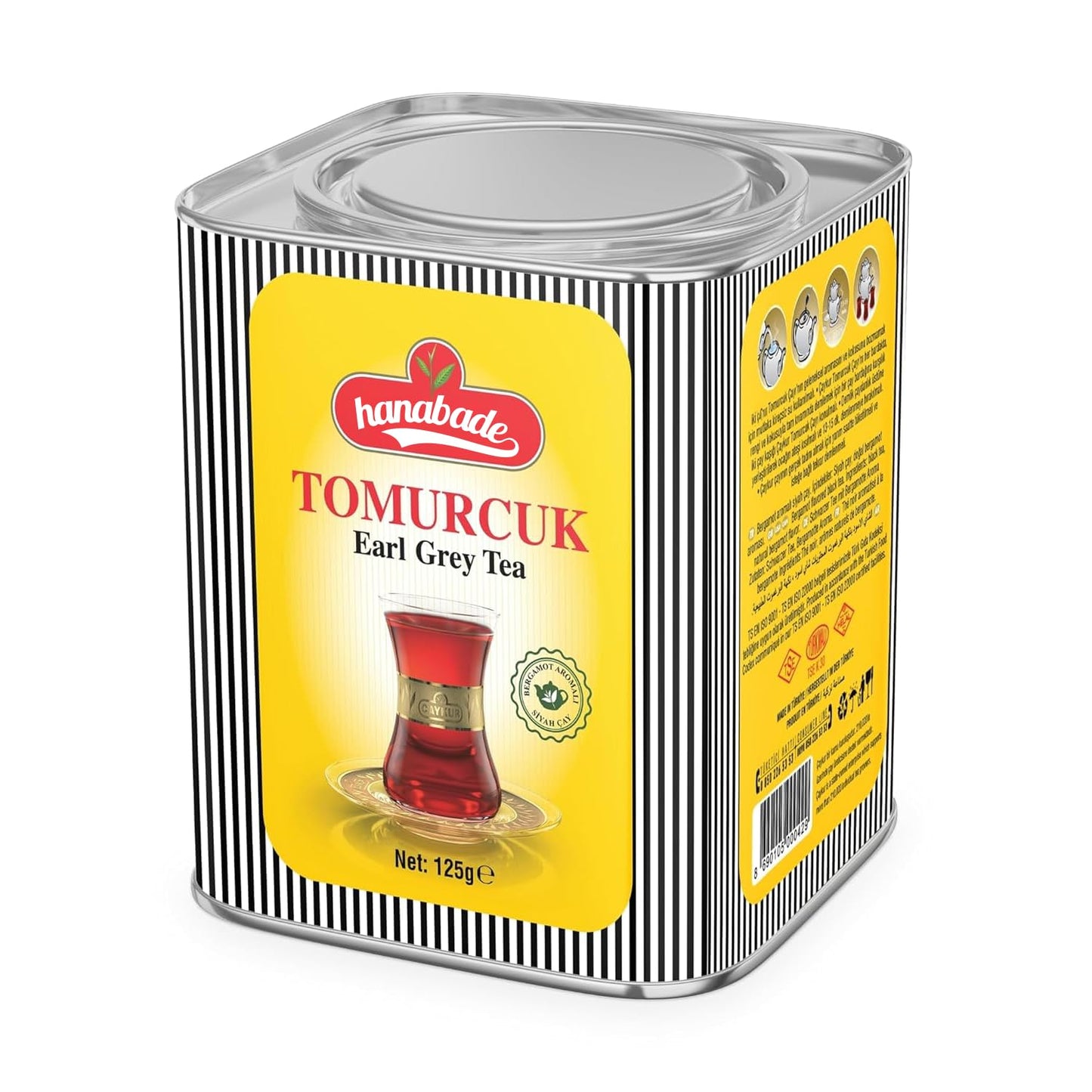 Hanabade Earl Grey Tea Tomurcuk 125g / 4.4 oz – Premium Loose Leaf Black Tea with Natural Bergamot Aroma, Young Tea Buds, Turkish Black Tea, Strong Fragrant Flavor