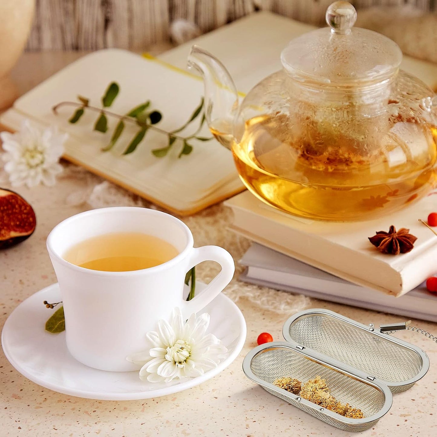 Hoolerry 3 Pcs Large Tea Ball Infusers, Loose Leaf Tea Strainers