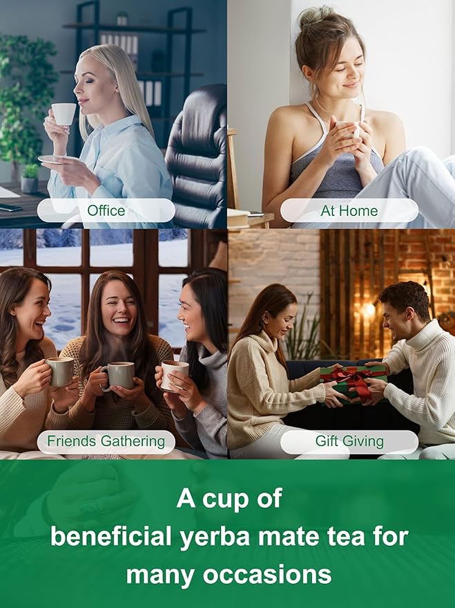 TeeLux Yerba Mate Tea Bags, Unsmoked Yerba Mate Tea, Rich in Antioxidant, Refreshing & Smooth Taste, Hot & Iced Tea, 100 Count