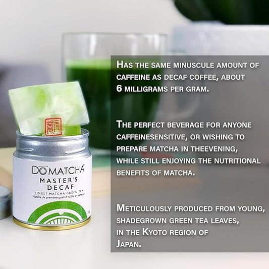 DoMatcha, Master's Decaf Matcha Powder, Authentic Japanese Green Tea, Ceremonial Grade, 30g