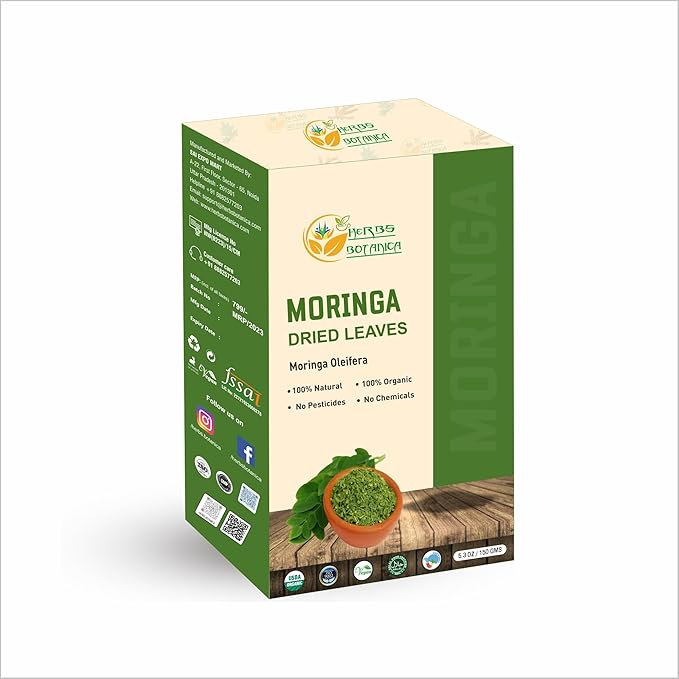 Herbs Botanica Dried Moringa Leaves Tea Leaf Hojas De Moringa Nutrient-Rich Herbal Tea Infusion for Immunity, Energy