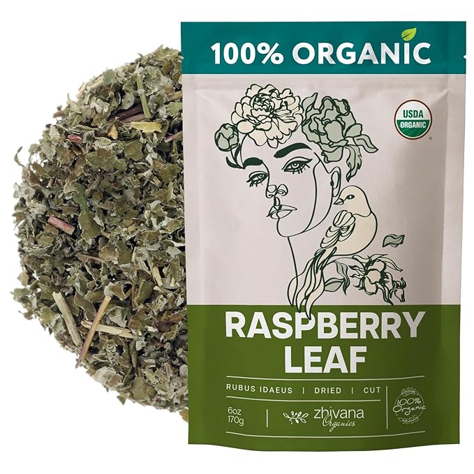 Organic Red Raspberry Leaf Tea – Wild Raspberry Tea for Healthy Cycle – 6oz