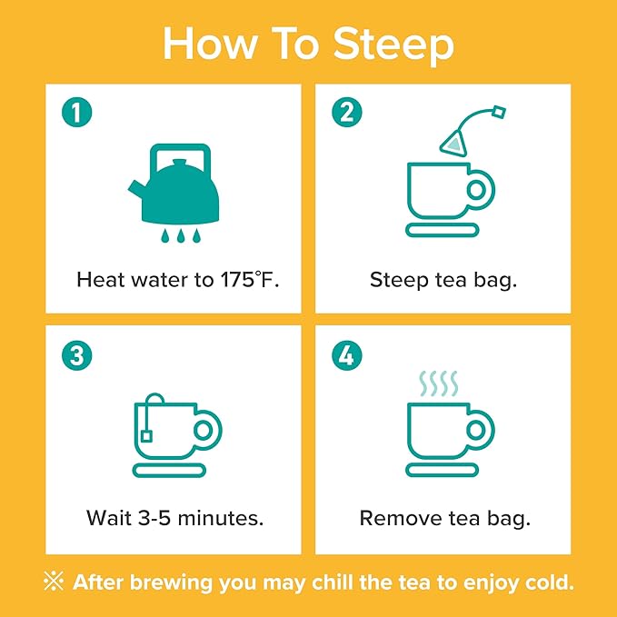 Onkatsu Farm Relax Chamomile Premium Japanese Tea Bags, Fruity Floral Flavor, Hot or Iced, Caffeine Free, 30 Total Tea Bags