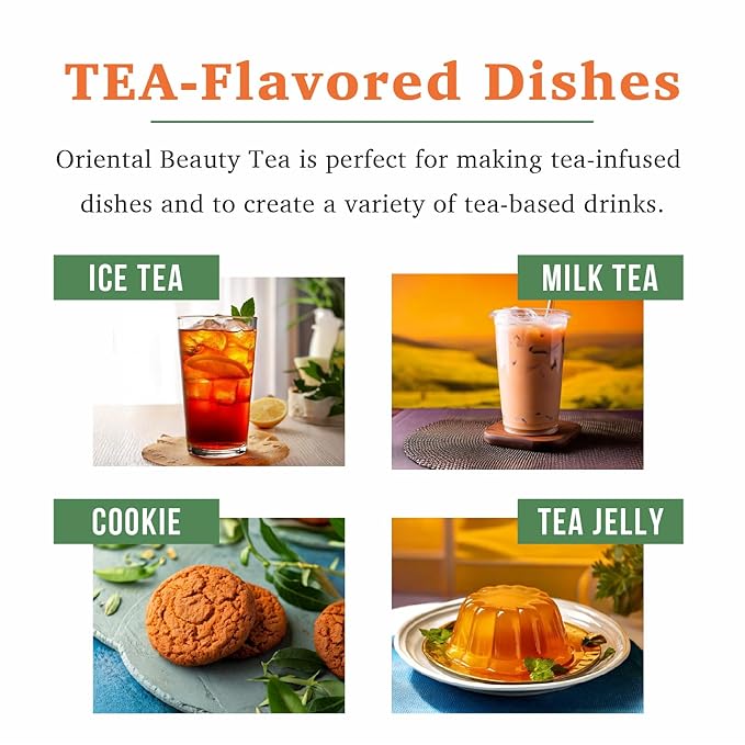 TEA & TIME Oriental Beauty Tea, Oolong Tea Loose Leaf, Premium Chinese Tea, Taiwan Origin (75g / 2.64oz)