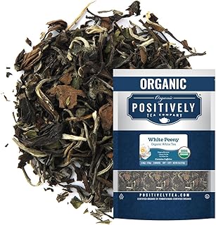 Organic Positively Tea Company, White Peony White Tea, Loose Leaf, 4 Ounce