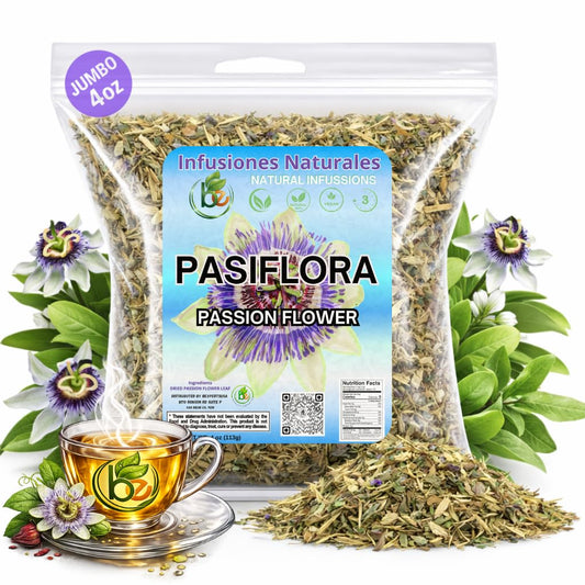 Pasiflora Herbal Tea – 4 oz (113 g) – Passionflower Loose Leaf Blend – Traditional Herbal Infusion – 100% Natural, Wildcrafted, Caffeine-Free, Vegan, Non-GMO – by BexpertsUSA