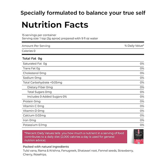 Michelle Peiret Herbal Tea for Women | Organic Green Tea with Tulsi, Shatavari, Fenugreek, Rosehips, Fennel, Chamomile & Raspberry Leaf | Hormonal Wellness, Energy, Mood & Vitality | Strawberry Flavor | 15 Natural Tea Bags