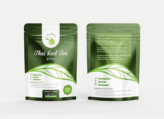 Black Thai Tea Leaves - Loose Thai Iced Tea Leaves - Premium Thai Black Chai Tea - Thai Flavored Black Tea Leaves for Thai Milk Tea, Iced Thai Tea, Lemon Tea, 1 Kg (Pack of 1)