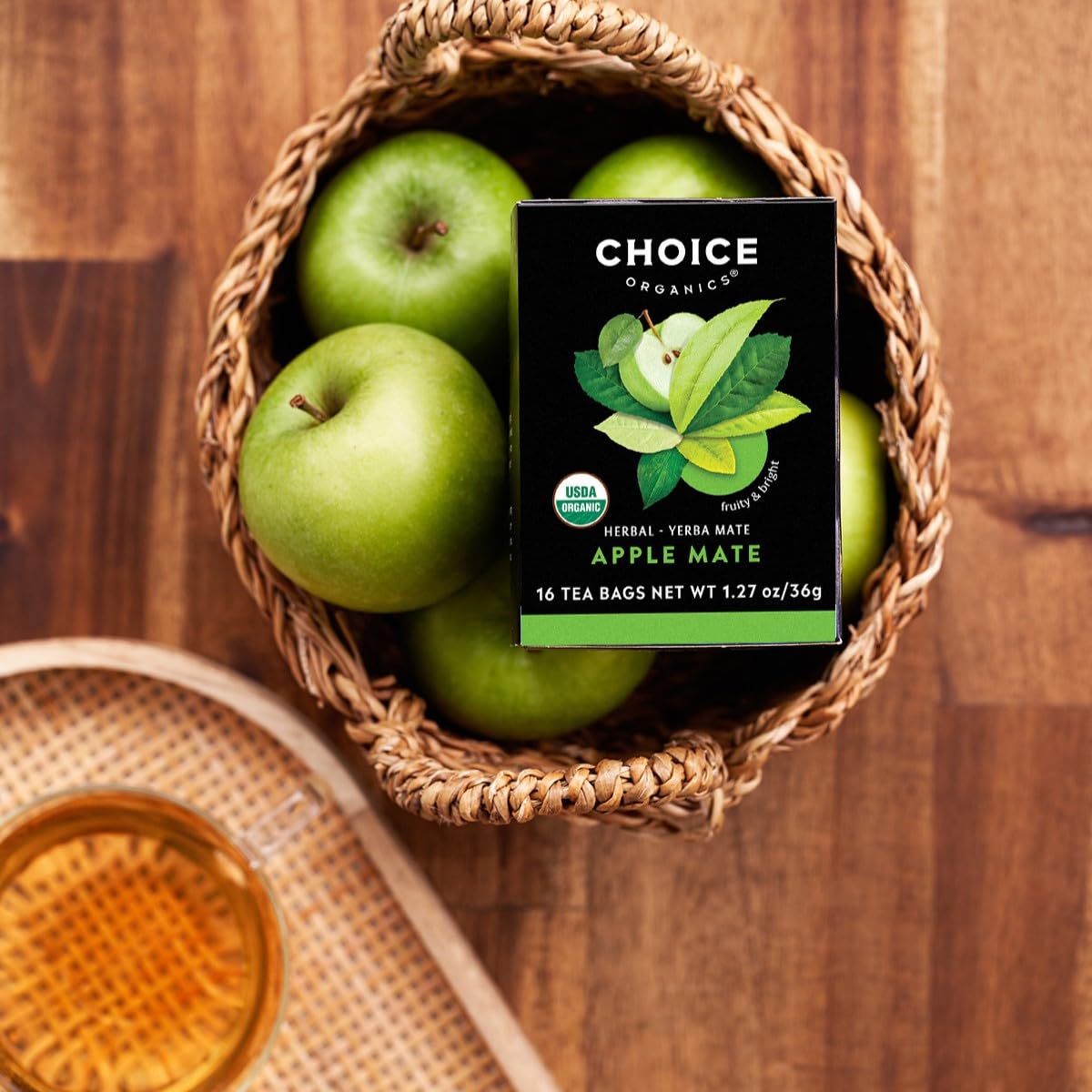 Choice Organics Apple Mate Tea, 16 Tea Bags (3 Pack)