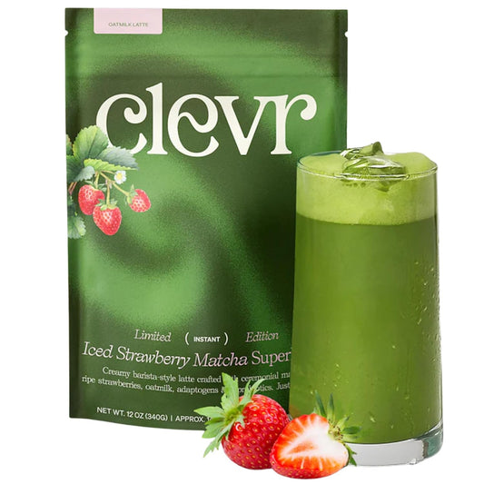 Strawberry Matcha SuperLatte – Decadent Café-Style Latte, Organic Ceremonial Japanese Tea, L-Theanine, Supports Radiant Skin, Energy, Focus, Gut Health – 14 Servings