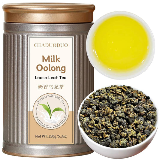 CHADUO Milk Oolong Tea Taiwan Oolong Tea Loose Leaf Premium Taiwan Jin Xuan Tea 5.3oz Tainwan High Mountain Oolong Tea Chinese Tea 奶香乌龙 台湾高山茶 中国茶