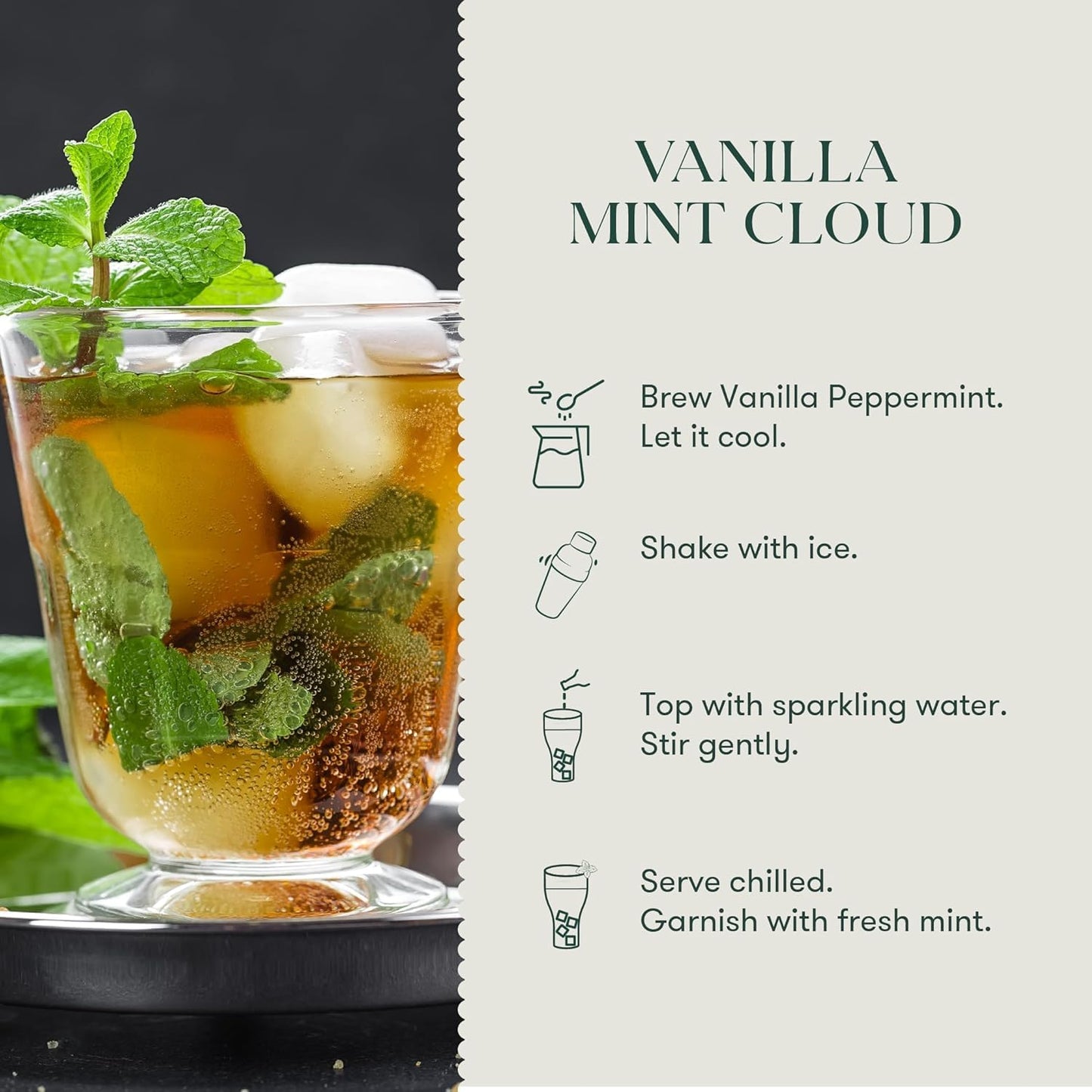 Luxmi Estates Peppermint Vanilla Tea 25g/0.88oz (12 Cups)|Natural Sweetness of Vanilla, Peppermint for Digestion