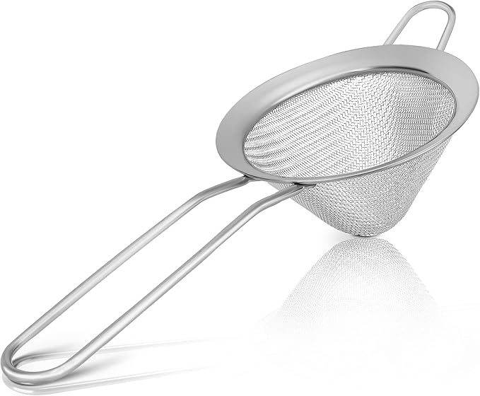 Upgraded 3.3" 304 Stainless Steel Fine Mesh Strainers for Kitchen, Cocktail Strainer Tea Coffee Juice Strainer Food Strainer Mini Sieve Strainer