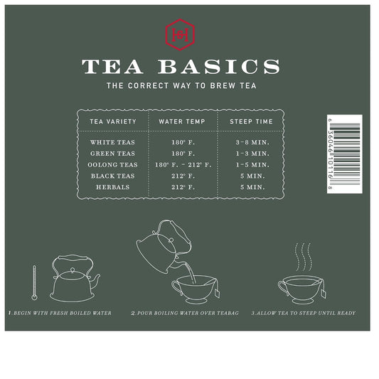 Harney & Sons English Breakfast Black Tea Bags, 50 Count | 100% Keemun black tea. 50 individually wrapped tea bags. Contains caffeine.