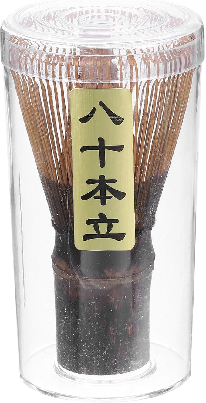 HARFINGTON Matcha Green Tea Whisk 80 Prongs Japanese Bamboo Whisk Chasen Preparing Matcha Powder Bru