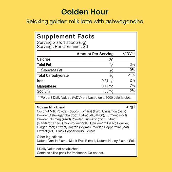 Live IT UP, Golden Hour: Relaxing Golden Milk Latte with Ashwagandha