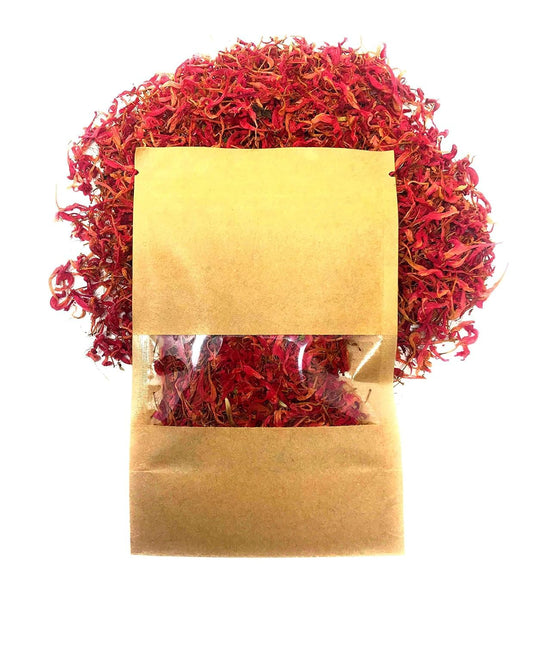Wild Bergamot Petals – Pure, Dried, Natural Scarlet Beebalm Petals (Monarda Didyma) - Net Weight: 0.1oz/3g - Edible, Extremely Rare - Beautiful Eyecatcher in Tea Blends and Salads