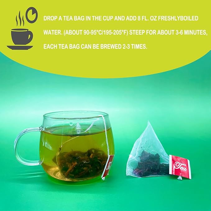 Samcci - Dandelion Leaf & Root Tea bags, 50 Teabags, Natural Roasted Dandelion Herbal Tea for Liver & Kidney Health