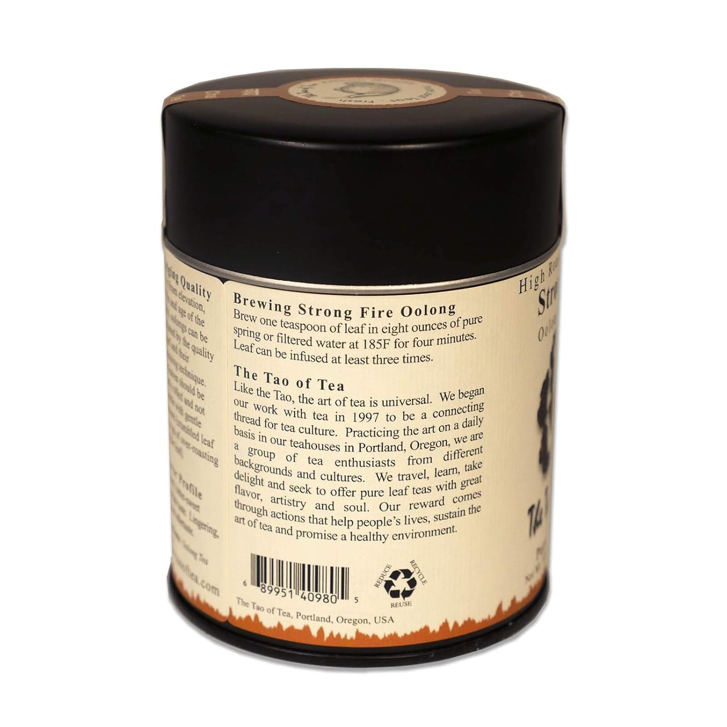The Tao of Tea, Strong Fire Oolong, 3.5 Ounce Tin