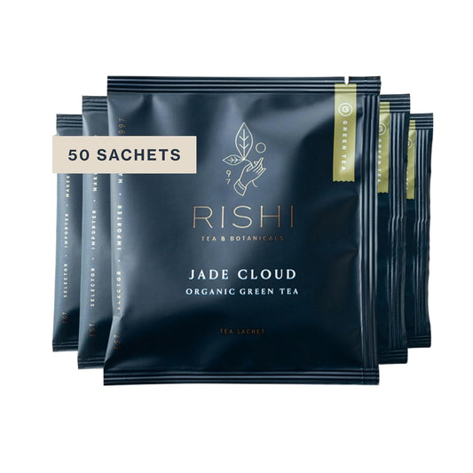 Rishi Tea Jade Cloud Chinese Green Tea - Organic, Caffeinated Sachet Bags with Natural Antioxidants, Enjoy Hot or Iced - 50 Count