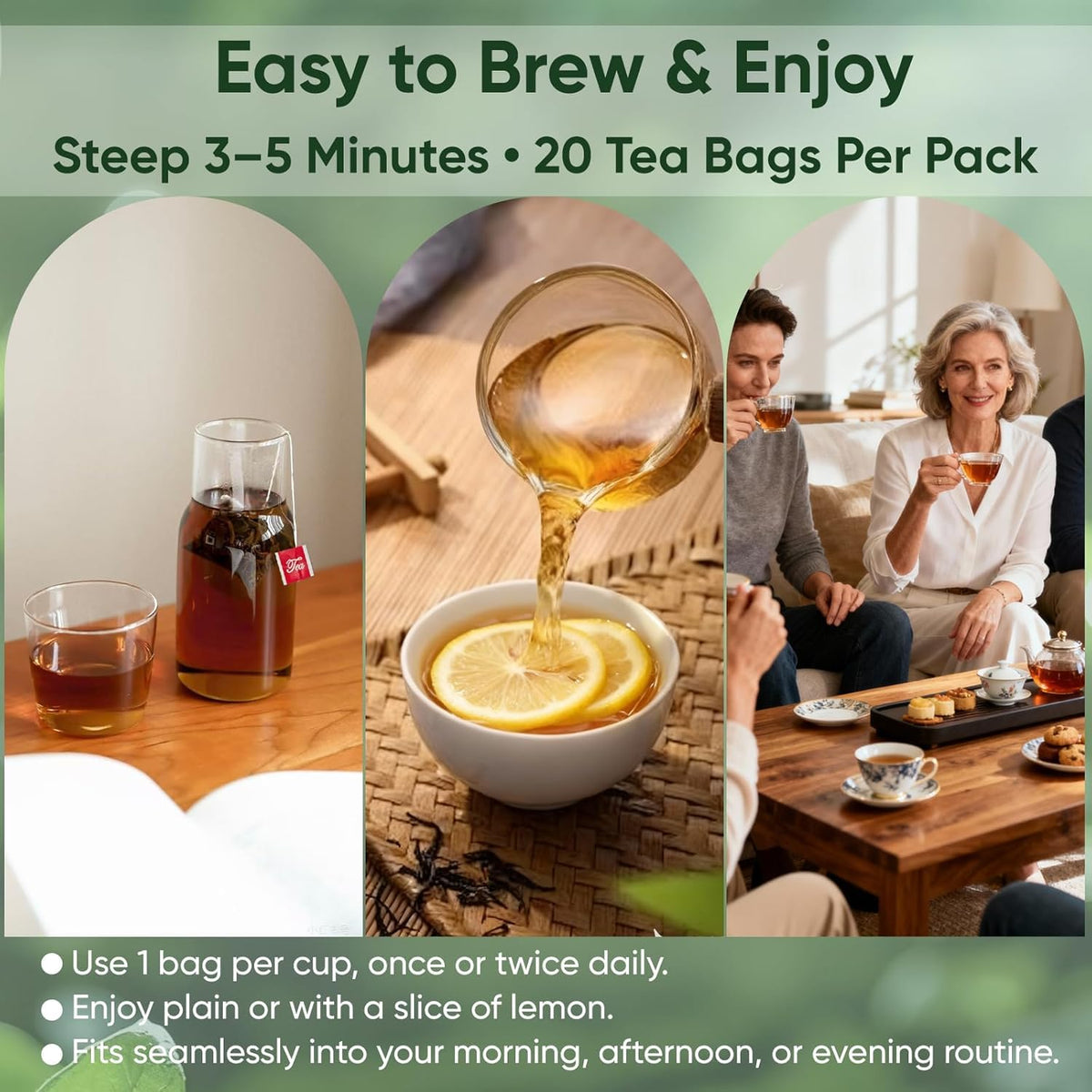 Oolong Tea Bags – Organic Whole Leaf Oolong – 20 Bags (5g Each) – Natural Relaxing Tea for Calm Mind & Healthy Lifestyle – Premium Organic Oolong Tea (1)