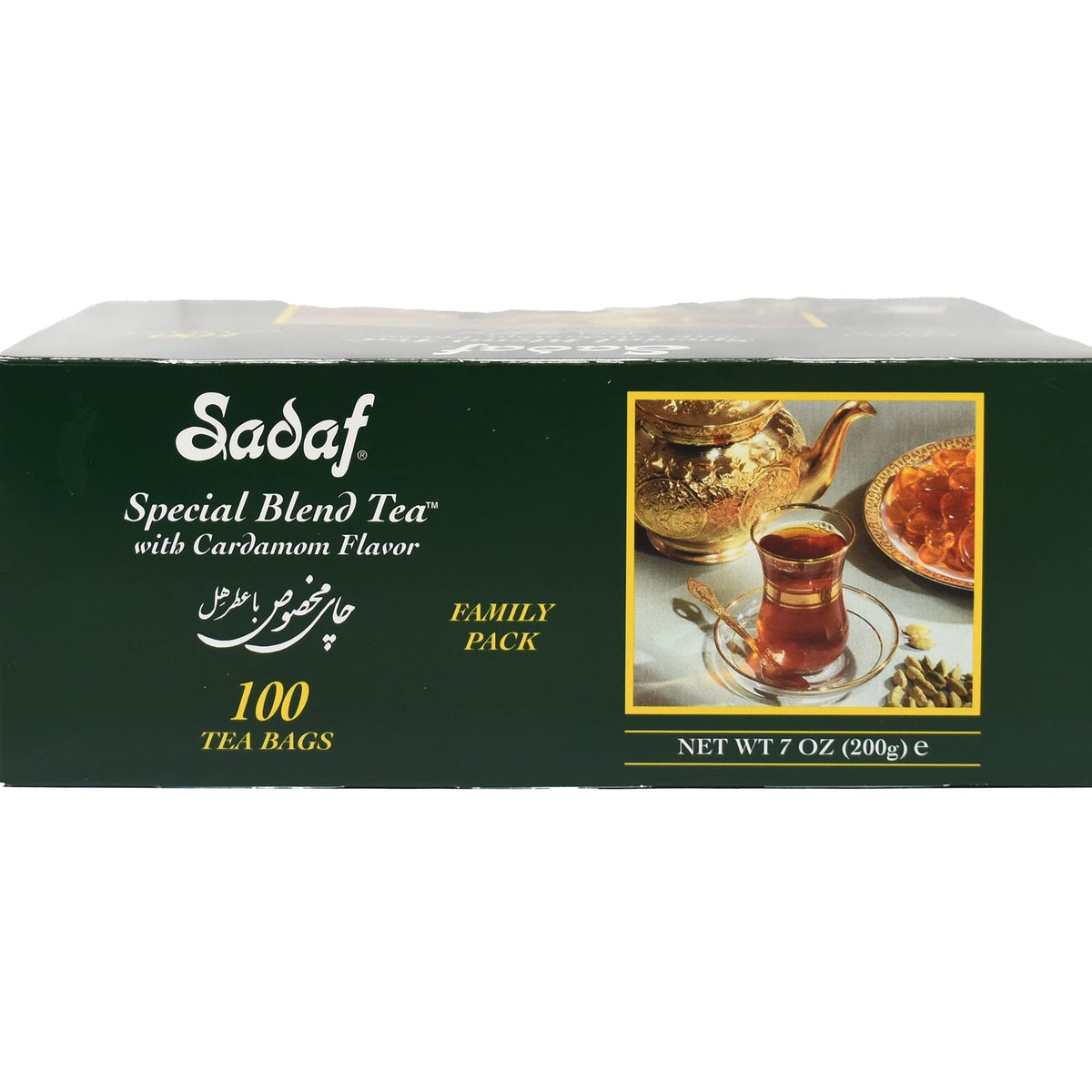 Sadaf Cardamom Tea Bags | Special Blend Cardamom Ceylon Black Tea | Quicktea Product harvested in Sri Lanka | 100 bags (Pack