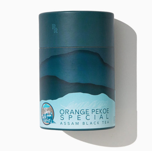 Red Rooster Tea Orange Pekoe Special Assam – Single Estate Black Tea – 4oz Loose Leaf Canister – Malty, Nutty, Fragrant Musk – Makes ~28 Cups