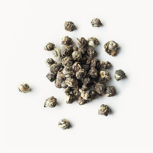 Rishi Tea Jasmine Pearls Green Tea - Caffeinated Loose Leaf, Hand-Rolled with Floral Aroma & Taste - 4 Ounces, 10+ Servings