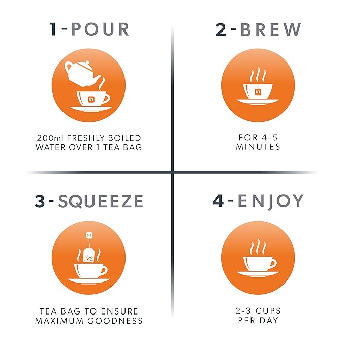 Nutra Tea Turmeric & Cinnamon Tea | Turmeric Tea - 120 Individually Wrapped Bags - Herbal Infusion (6 Pack)