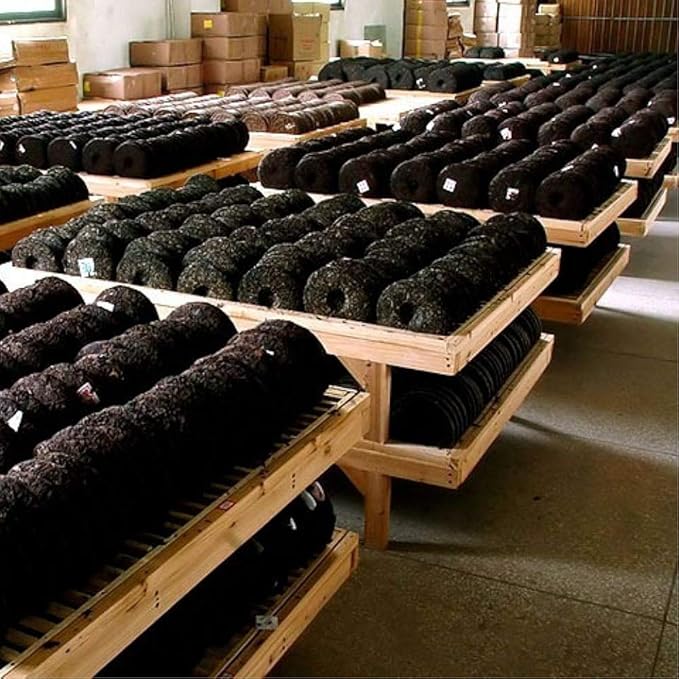 Yan Hou Tang Chinese Puerh Tea Cake Pu-erh Black Tea 357g 10 Years Aged - Ripe Fermented Pu'er Yunnan Puer Tea Compressed